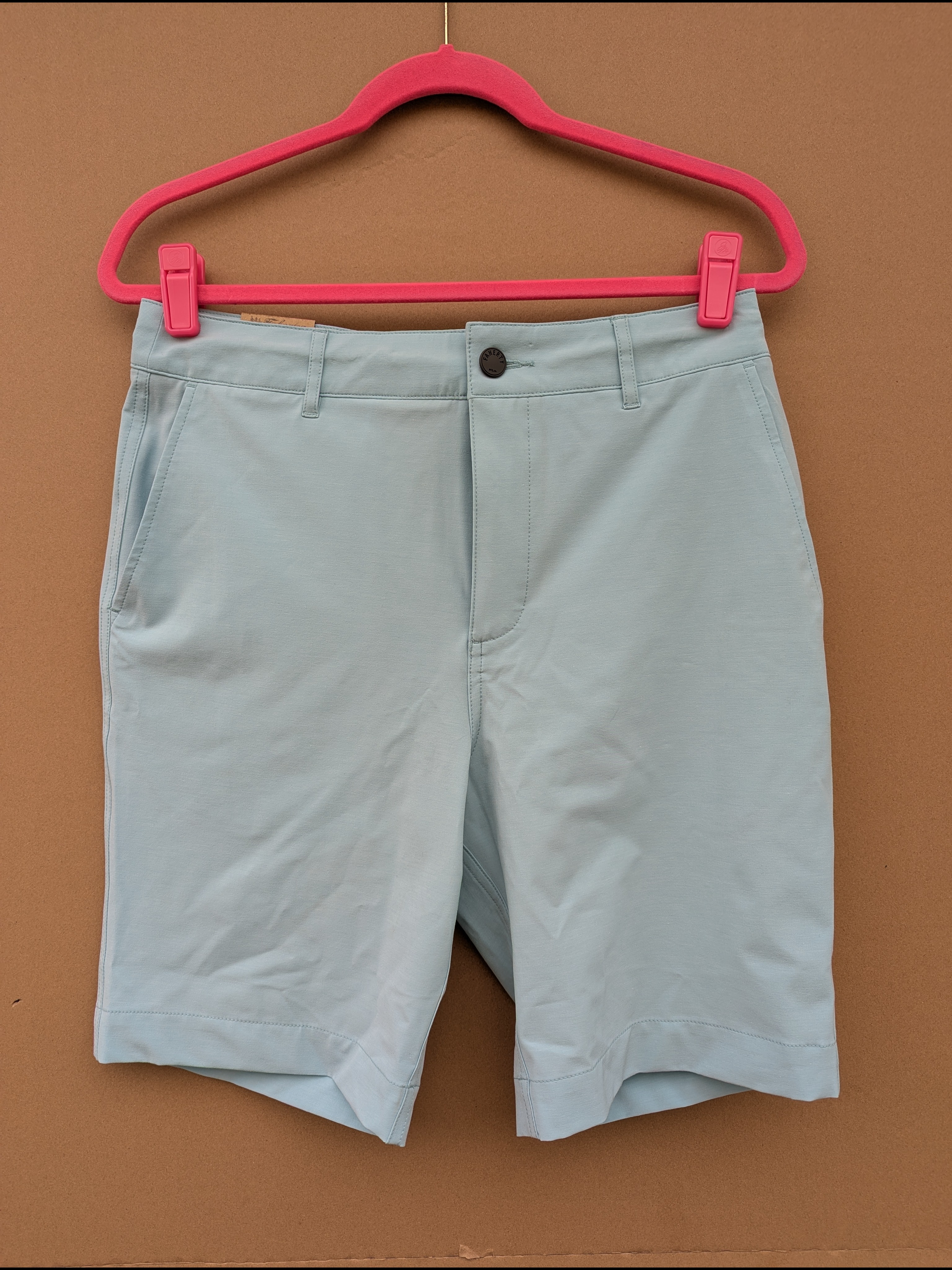 Faherty All Day Shorts 29 Seafoam Blue Green 9" Inseam $98 Nwt Hybrid Men's